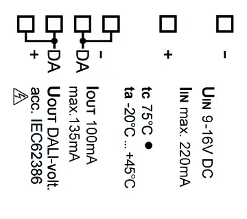 Masszeichnung Verdrahtung 24033444-12VDO DALI-2 PS12 100mA 9-16V DC-02.webp