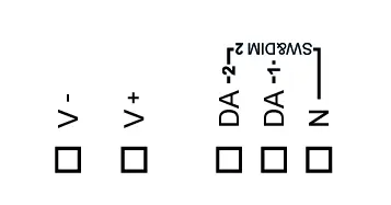 Masszeichnung Verdrahtung 89453839 DALI-2 RGB LED Dimmer DT8 CV 10A-03.webp