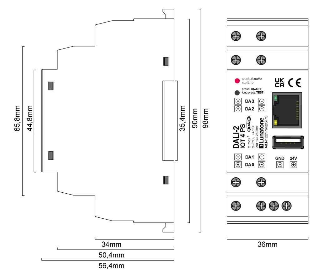 Masszeichnung Verdrahtung 22176625-PS DALI-2 IOT 4 PS-01.webp