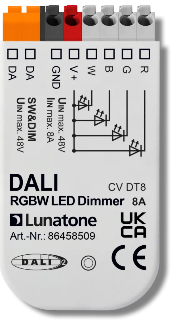 86458509 DALI RGBW 8A CV DT8 Fromt S.webp