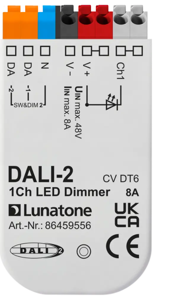 86459556 DALI-2 1CH 8A UKCA DALI-2 CV DT6 Front.webp