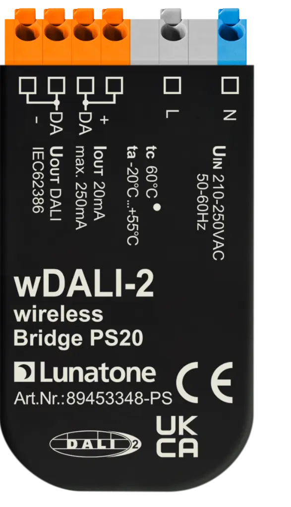 89453348-PS wDALI-2 Bluetooth 5 wireless Bridge PS20 Front.webp