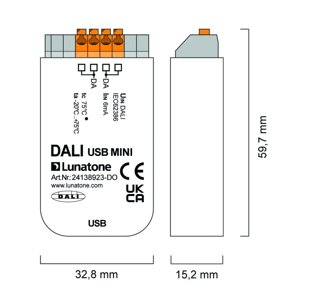 Masszeichnung Verdrahtung 24138923DO DALI USB mini-01.webp