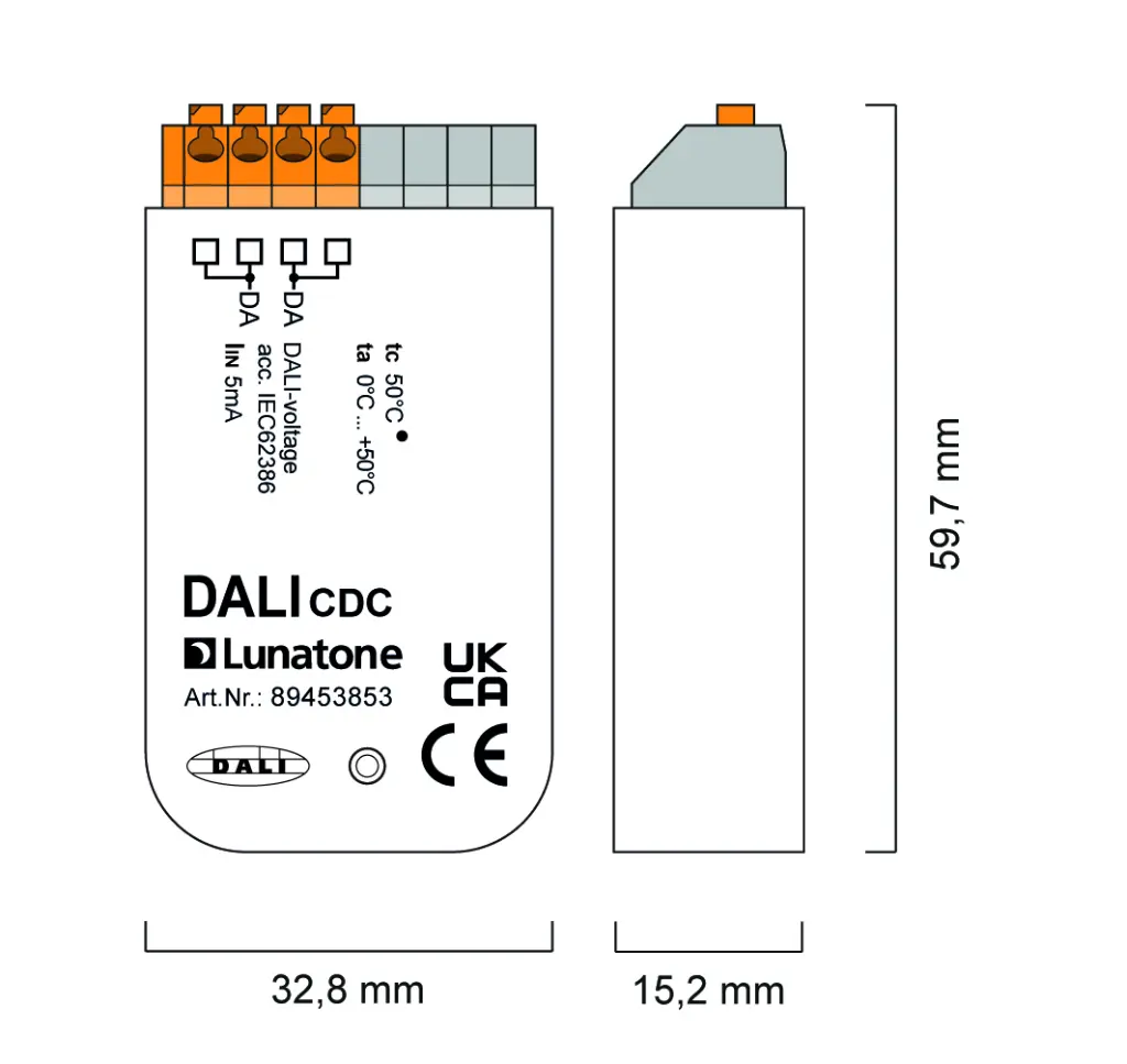 Masszeichnung Verdrahtung 89453853 DALI CDC-01.webp