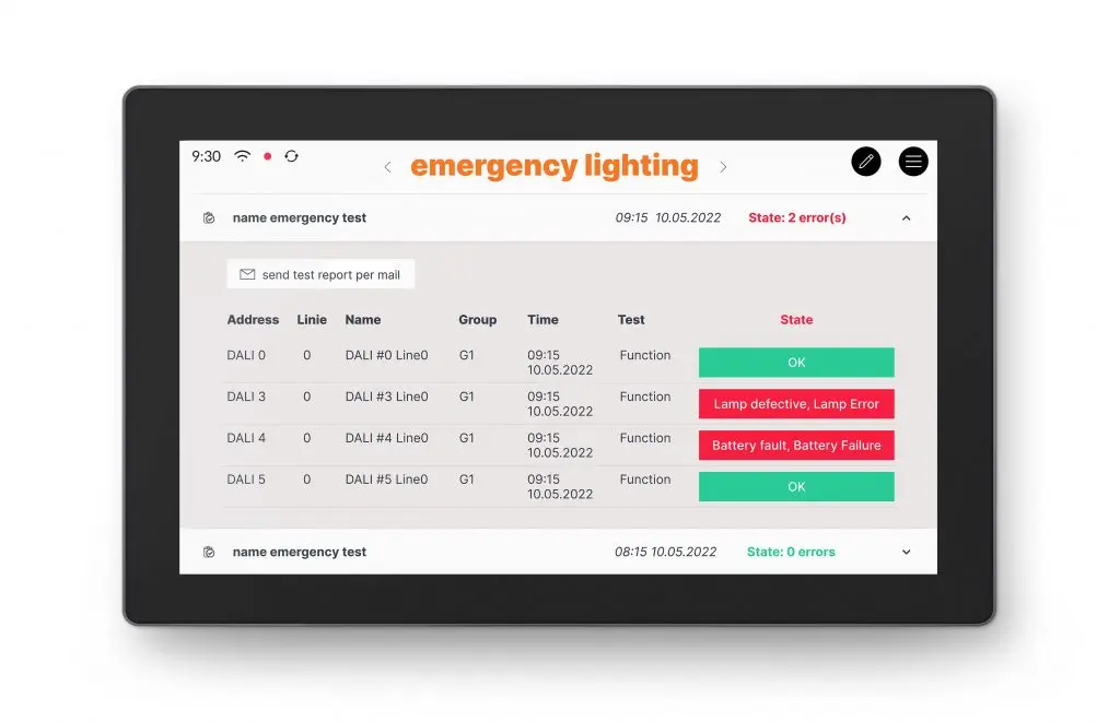 [86456840-P-EM-B] DALI-2 Display 7” Emergency Plus black