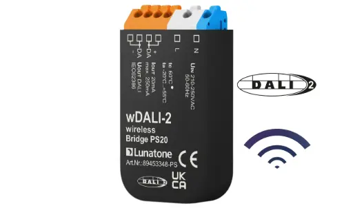 [89453348-PS] wDALI-2 Bluetooth BT5 wireless DALI Bridge PS20