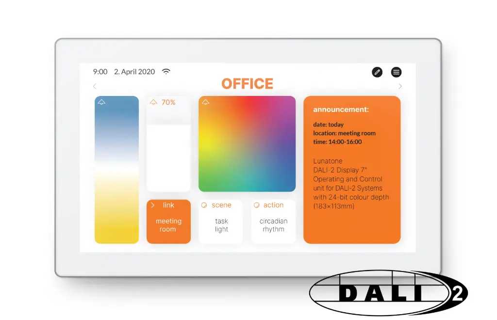 [86456840-P-W] DALI-2 Display 7” Plus white